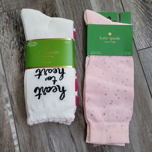 New Kate Spade Pink Heart Socks